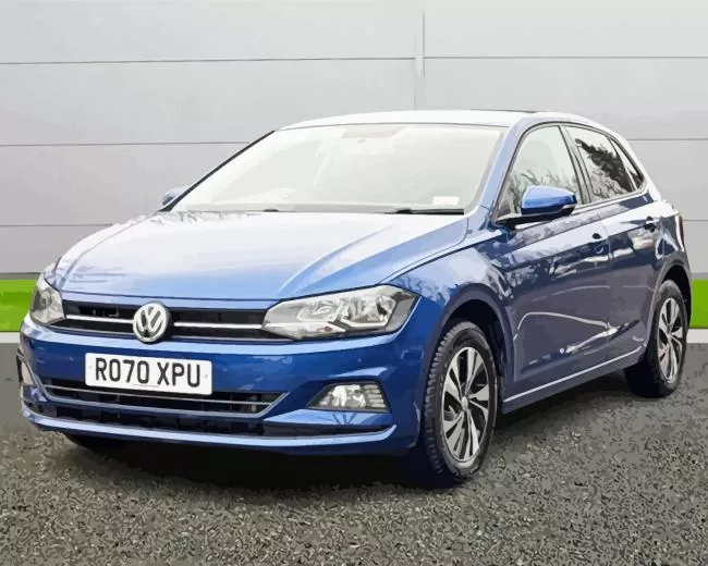 blue vw polo car Diamond Paintings Blue Vw Polo Car Diamond Painting