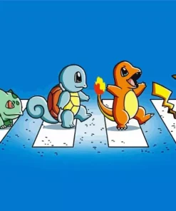 Bulbasaur Charmander Squirtle And Pikachu Diamond Painting