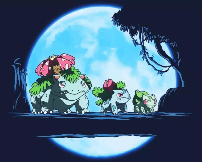bulbasaur evolution Diamond By Numbers Bulbasaur Evolution Diamond Painting