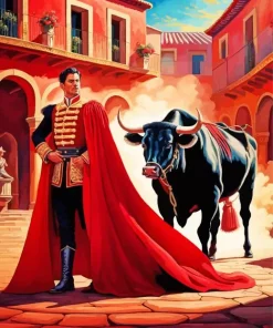 Bull And Matador Diamond Painting