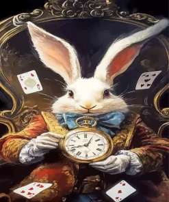 Bunny Alice In Wonderland Diamond Painting