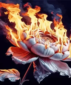 Burning Flower Diamond Painting
