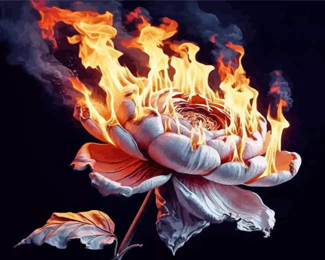 burning flower Diamond Paintings Burning Flower Diamond Painting