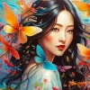 Butterflies Girl Diamond Painting