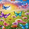 Butterflies Landscape Diamond Painting