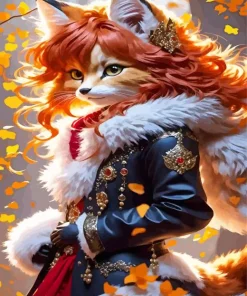 Fox Girl Art Diamond Painting
