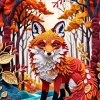 Fox In Autumn Art Diamond Painting