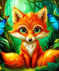 Fox In The Jungle Diamond Painting