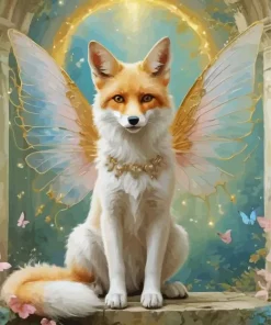 Fox With Butterfly Wings Diamond Painting