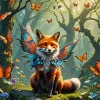 Fox With Butterfly Wings Diamond Painting