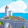 France Light House Diamond Painting