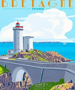 France Light House Diamond Painting