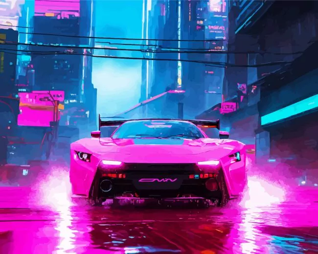 fuchsia car art Diamond Paintings Fuchsia Car Art Diamond Painting