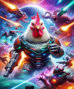Funny Chicken Art Diamond Painting
