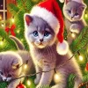 Funny Christmas Cats Art Diamond Painting
