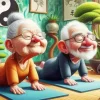 Funny Couple Doing Yoga Diamond Painting