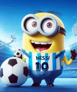 Funny Minion Messi Diamond Painting