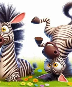 Funny Zebras Diamond Painting