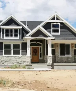 Grey House Diamond Painting