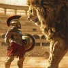 Lion And Gladiator Diamond Painting