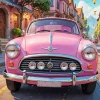 Pink Car Diamond Painting