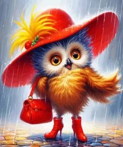 Stylish Funny Owl Diamond Painting