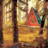 Cabin In Forest Diamond Painting