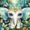 Cute Baby Butterfly Elephant Diamond Painting