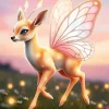 Magical Butterfly Deer Diamond Painting