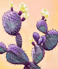 Purple Cactus Diamond Painting