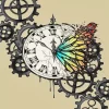 Butterfly Clock Diamond Painting