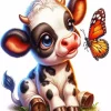 Butterfly Cow Diamond Painting