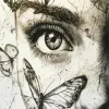 Butterfly Drawing On Face Art Diamond Painting