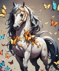Butterfly Horse Diamond Painting