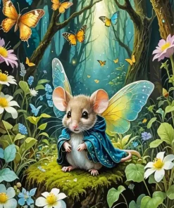 Butterfly Mouse Diamond Painting