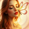 Butterfly On Cheek Diamond Painting