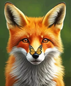 Butterfly On Fox Nose Diamond Painting