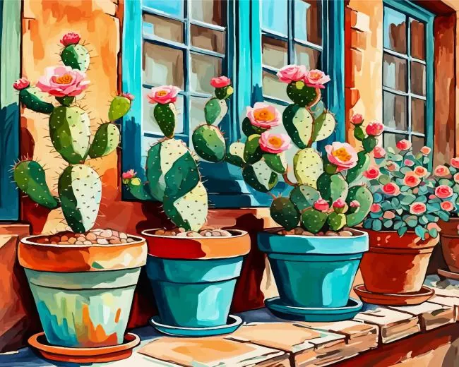 cactus and roses Diamond Paintings Cactus And Roses Diamond Painting