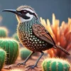Cactus Wren Bird Diamond Painting