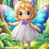 Cartoon Butterfly Girl Diamond Painting