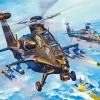 Chinese Caic WZ10 Helicopter Diamond Painting