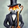 Classy Gentleman Fox Art Diamond Painting