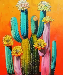 Colorful Cactus Diamond Painting