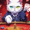 Gambling Cat Diamond Painting