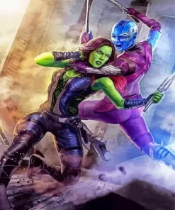 Gamora And Nebula Art Diamond Painting