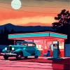 Gas Station Diamond Painting