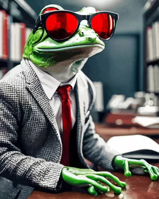 gentleman frog Diamond By Numbers Gentleman Frog Diamond Painting
