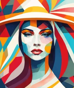 Lady Geometric Art Face Diamond Painting