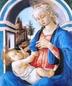 Madonna And Child By Botticelli Diamond Painting