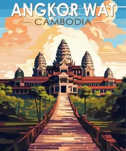 Angkor Wat Cambodia Diamond Painting